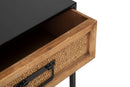 Comodino 1 Cassetto 45x40x51,5 cm in Metallo e Legno