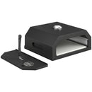 Mini Forno per Pizza da Barbecue 53x40x18,5 cm con Pietra in Cordierite e Termometro in Metallo Nero      