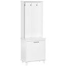 Mobile per Ingresso con Appendiabiti 60x35x169 cm in Legno MDF Bianco