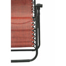 Sedia Sdraio Reclinabile e Richiudibile Rio 65x90x108 cm con Poggiatesta in Poliestere con Struttura in Acciaio Rosso Mélange      