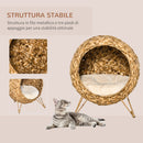 Cuccia per Gatti Ø52,58 cm in Rattan Sintentico Marrone