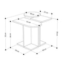 Set 3 Tavolini da Soggiorno Varie Misure in MDF Mund Bianco Rovere
