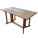 Tavolo Rettangolare Pieghevole Consolle 150x80x77 h cm in Legno Marrone