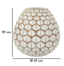 Vaso Resina Tibet Ø27x27 cm in Resina Bianco effetto lavato      