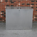Contenitore per Mangimi 88,5x67,5x125,5 cm in Acciaio 2 Scomparti  