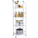 Scaffale 4 Ripiani 34x29x112 cm in Metallo e Plastica Simply Bianco