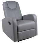 Poltrona Relax Manuale Reclinabile in Similpelle Vandi Grigia