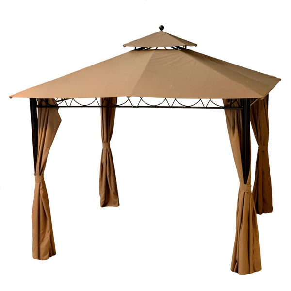 Gazebo da Giardino 3x4m in Acciaio Texas Marrone prezzo