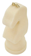 Decorazione Cavallo Quarzy 14x13x31 cm in Resina Bianco e Oro      