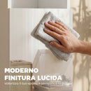 Mobile Multimediale Slim 27x30x132 cm a 5 Ripiani con Ripiani Regolabili Bianco      