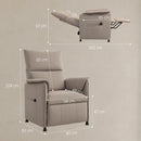 Poltrona Reclinabile Elettrica con Telecomando 80x83x104 cm in Tessuto Effetto Velluto Marrone   
