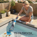 Aspirapolvere per Piscina 90x24x13,5 cm Senza Fili con Spazzola e Filtri in ABS e Alluminio Blu      