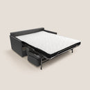 Divano Letto 3 Posti 189x96x96 cm Evans in Tessuto Antracite