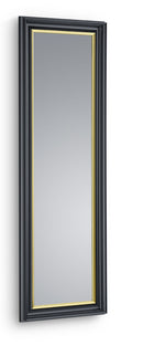 Specchio da Parete 50x150x5 cm in Plastica Wanda Nero oro