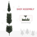 Albero di Natale Artificiale 195 cm 390 Rami Design Alto e Stretto Verde 