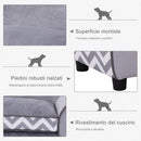 Divanetto Cuccia per Animali Domestici Grigio 73.5x41x33 cm 