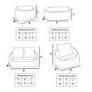 Set 4 Pezzi Salotto da Giardino 4 Posti Santorini con Divano 2 Poltrone e Tavolino in Polyrattan Grigio  