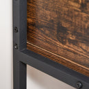 Consolle Fissa 100x35x76 cm in Metallo e Legno con Piano in Vetro 