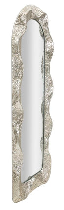 Specchio Argelux Arco 61x6,5x160 cm in Ferro e Specchio e MDF Argento      