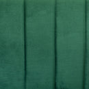 Divano 3 Posti 195x88x76 cm in Acciaio e Tessuto Vellutato Verde