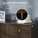 Credenza 3 Cassetti 2 Ante 120x42,5x80 cm in MDF Marrone