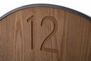 Orologio da Muro Super Wood/Leaf 60x2x60 cm in Ferro e MDF Nero e Marrone      