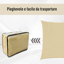 Tenda Vela da Giardino Quadrata 3,6x3,6 m  Beige