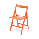Set 4 Sedie pieghevoli 42,5x47,5x79 cm Penelope in legno arancio