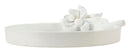 Svuotatasche Magnolia 24x21x6 cm in Resina Bianco      