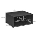 Mobile Porta Stampante con 3 Ripiani a 2 Livelli 47x40x22,5 cm in Truciolato Nero  