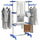 Stendino Verticale 3 Ripiani Regolabili 142x55x152 cm in Acciaio e Plastica Blu e Argento
