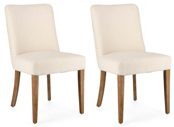 Set 2 Sedie 48x57x88h cm Beatriz Naturale Bouclè prezzo