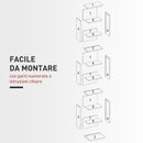 Libreria Porta CD e DVD 33x24x140 cm con 6 Ripiani Regolabili Nero   