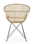 Set 4 Poltrone 62x68x85h cm Venturs Naturale 