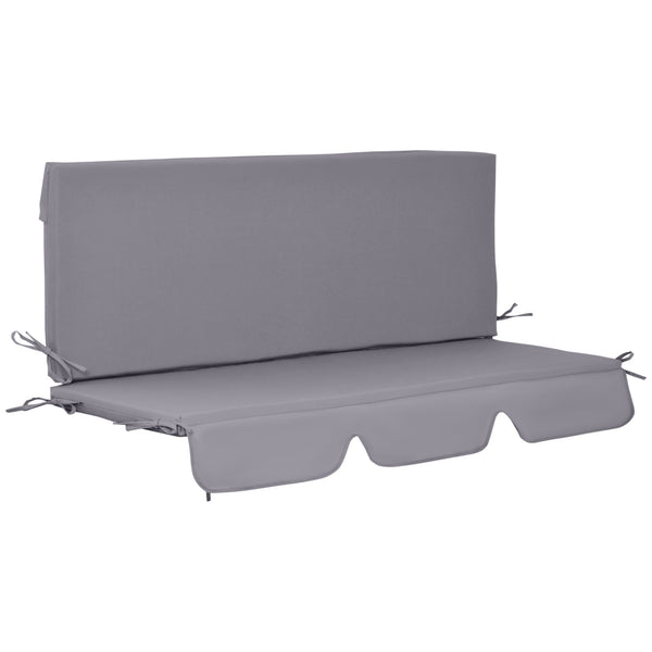 Cuscino per Dondolo da Giardino 130x45x5 cm in Poliestere Grigio acquista