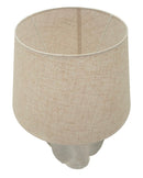 Lampada da Tavolo Resina Ester Ø40x63 cm in Resina e Ferro e Tessuto Bianco effetto lavato      