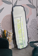 Specchio da Muro Istanbul Grigio 60x2x150 cm in MDF e Vetro e Specchio Grigio      