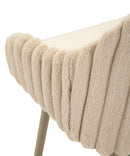 Sgabello Bar Alaska A Crema Set 2 Pz 52x46x111 cm in Compensato e Spugna e Ferro e Poliestere Crema      