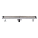Canalina di Scarico Doccia a Pavimento in Acciaio Inox Piastrellabile 84x11x7 cm 
