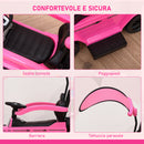 Macchina Cavalcabile a Spinta per Bambini 85,5x40,5x95 cm con Licenza Mercedes Benz G350 Tettuccio e Maniglia in PP Rosa  