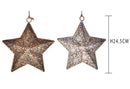 Set 8 Stella con Metallo Decorato H24,5 cm 