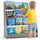 Libreria Montessoriana per Bambini 80x30x88 cm Scaffale in Legno Grigio