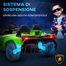 Macchina Elettrica per Bambini 12V con Licenza Lamborghini Veneno Verde