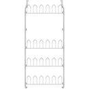 Scarpiera appendibile da porta 17x60x145 cm 12 paia in Metallo Bianca