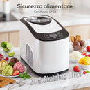 Gelatiera con Compressore Integrato 1,5L Modalità Morbida e Dura Funzione Auto-Mantenimento al Freddo Bianco      