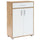 Scarpiera Mobile Salvaspazio 2 Ante 1 Cassetto 63x33x95h cm in Melaminico Venato a Rilievo Rovere e Bianco