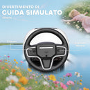 Macchina Cavalcabile 84x40x94,5 cm Licenza Land Rover con Maniglia e Barriera in PP e Acciaio Bianco      