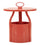 Tavolinetto Portagiornali Iris Rosso Ø44x43 cm in Polipropilene Rosso