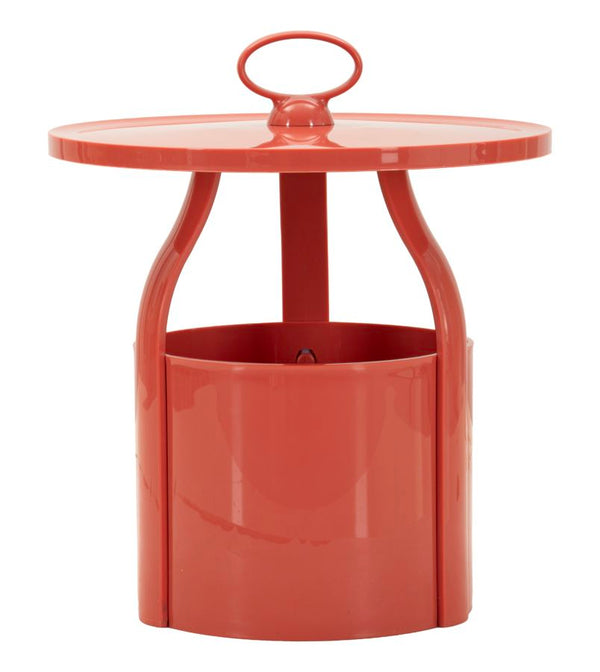 sconto Tavolinetto Portagiornali Iris Rosso Ø44x43 cm in Polipropilene Rosso