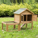 Conigliera Gabbia in Legno per Conigli e Animali Domestici 130x52x98.5 cm 